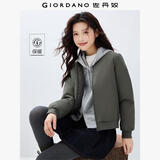 佐丹奴棒球服女秋季新款棒球领棉衣甜酷飞行员夹克外套女13372829 57幸运绿 L