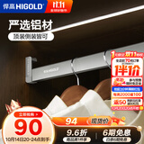 悍高（HIGOLD）衣柜挂衣杆橱柜杆衣柜杆固定杆衣架晾衣杆 -高级灰/适用内宽1015~1023mm/配法兰座