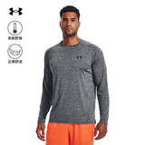 安德玛（UNDERARMOUR）春夏Tech男子训练运动长袖T恤1328496 灰色012 M