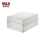 无印良品（MUJI） 聚丙烯抽屉式储物盒 收纳盒 薄型/2层长26*宽37*高16.5 半透明