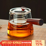 忆壶茶（YIHUTEA） 茶壶玻璃泡茶壶侧把过滤煮茶壶加厚耐热电陶炉烧水壶养生煮茶器 700ML玻璃茶壶