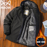 猫人棉服男秋冬棉衣连帽夹克长袖保暖外套上衣加厚棉袄子 黑色 XL