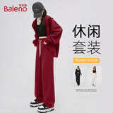 班尼路（Baleno）休闲运动套装女2026新款春秋宽松一整套开衫外套卫衣长裤女小个子