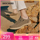 斯凯奇（Skechers）男鞋秋季一脚蹬帆布鞋商务通勤休闲软底板鞋66387
