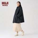无印良品 MUJI 女式 不易沾水 斗篷外套 秋冬季款女款BD06CC3A 黑色 均码