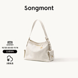 Songmont【李娜同款】山下有松循迹系列hobo包植鞣牛皮斜挎软包 余墨白 小号 现货