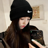 耐克（NIKE）帽子 25冬季款运动帽男女同款毛线帽时尚保暖绒线帽包头休闲帽子 HF0187-010/小标款 MISC