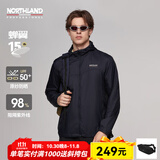 诺诗兰（NORTHLAND）【蝉翼15】户外防晒衣25夏季男女UPF50+防晒服原纱防晒皮肤风衣 暗蓝宝石色-男 XL (175)