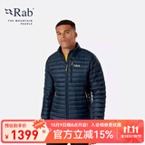 Rab 男士700蓬运动羽绒Microlight防泼水防撕轻量羽绒服403g QDB-16 灰黑色 XL