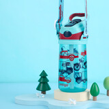 contigo康迪克儿童吸管水杯运动塑料吸管杯子450ml汽车总动员HBC-STR018