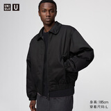 优衣库合作款男装女装PUFFTECH空气棉服休闲短茄克外套夹克479411 09 黑色 XL /180/108B