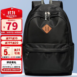 第九城（V.NINE）双肩包男士电脑包14英寸大容量背包防泼水学生休闲运动书包女黑色