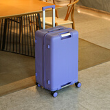 EAZZ【一体铝框】行李箱铝框拉杆箱万向轮旅行箱男女学生密码箱皮箱子 （超轻耐摔拉链）紫色 29英寸 15%选全球飞10-30天