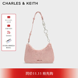 CHARLES&KEITH钥匙锁链条单肩手提腋下包斜挎女包送女友生日礼物CK2-20271269 粉红色Pink S