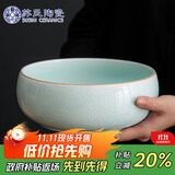 苏氏陶瓷（SUSHI CERAMICS）汝窑卵青圆融茶洗开片可养金线茶具配件茶渣缸杯茶道配件