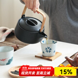 川岛屋 日式和风釉下彩手绘陶瓷茶杯直身杯咖啡杯早餐杯子B-56 花瓣