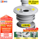 海立厨房下水道防臭封口神器地漏洗衣机水管防臭溢水硅胶密封塞圈50管