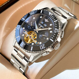 劳力士王子男士手表瑞士正品原装进口潜水表绿水鬼男表熊猫全自动机械表新款 本色黑面 41mm