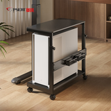 赛途移动主机架电脑主机托架多层打印机台式机箱置物架（碳纤维纹理）