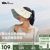 蕉下（beneunder）遮阳帽子防晒帽女防紫外线太阳帽贝壳空顶帽便携TS550白