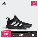 adidas OWNTHEGAME 2.0低帮团队款实战运动篮球鞋男子阿迪达斯 黑/白   46