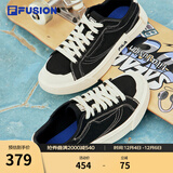 FILA FUSION斐乐女鞋帆布鞋女 低帮板鞋POP轻质帆布鞋休闲运动鞋女 黑-BK 36.5