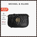 MK轻奢包包女包菱格单肩包时尚链条小方包新年情人节礼物送女友老婆 黑色（礼盒装）