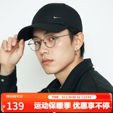 耐克NIKE运动配饰男女太阳帽棒球帽CLUB CAP速干帽子FB5372-010黑S/M