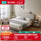 林氏家居床双人床1.5米高箱储物床现代简约榻榻米床收纳单人床家具JH4A 实木排骨架|灰床+床垫+床头柜*1 1800mm*2000mm