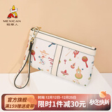 稻草人（MEXICAN）手拿包女士包包大容量手抓包长款零钱包卡包女圣诞节礼物送女生 白色