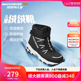 Skechers斯凯奇儿童绒绒靴保暖棉鞋男童女童高筒短靴加绒雪地靴660092L