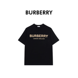 BURBERRY巴宝莉新款男士短袖T恤81042291 黑色 XL七夕