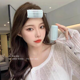 右客空气刘海卷发筒八字刘海固定神器大中小号内扣定型卷发发根蓬夹 淡蓝小号两个装（直径3.4cm）