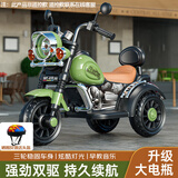 久好儿童电动车摩托车1-3-6岁宝宝三轮车小孩玩具车可坐人遥控电瓶车
