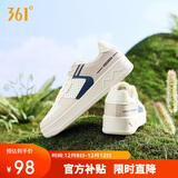 361°运动男鞋秋冬季学生复古厚底增高小白休闲板鞋子男672426611-3