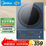美的（Midea）电磁炉电陶炉 家用2200W大功率 匀火加热 爆炒火锅炉 九档火力 智能定时 以旧换新MC-CLC2266