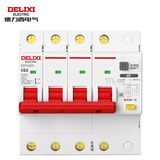 德力西电气空开断路器空气开关漏电保护器占位小DZ47sLES 4P 63A