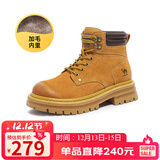 骆驼（CAMEL）山丘经典大黄靴户外工装马丁靴 L23W076065M 土黄（毛里） 37