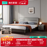 林氏家居床双人床1.5米高箱储物床现代简约榻榻米床收纳单人床家具JH4A 【深色款】JQ4A双人床 1800mm*2000mm