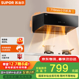 苏泊尔（SUPOR）抽油烟机中式油烟机家用小户型18立方米吸油烟机450pa简易五键操作 DZ16