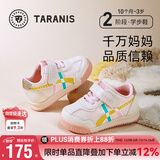 泰兰尼斯秋季学步鞋男宝宝鞋子女童婴儿鞋透气软底机能鞋白粉19码