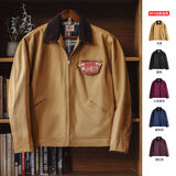 马登工装底特律猎装夹克男美式复古J001巴恩风翻领谷仓外套秋季新款 卡其色 【美拉德穿搭/星级穿越同款/防风外套】 XL