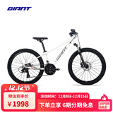 捷安特（GIANT）XTC 24-D 2铝合金24寸21速碟刹青少年变速山地自行车 亮白 24×12 建议130-150cm