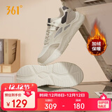 361°运动鞋男冬季加绒复古棉鞋情侣厚底休闲老爹鞋子男672446738-1