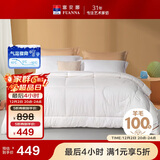 富安娜 FB0007 100%新西兰羊毛 80支纯棉面料加厚被约6.4斤152*210cm 白
