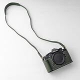 VUEFOTO适用于Nikon ZF真皮保护套尼康ZF手柄保护套相机包皮套底座壳纯手工缝制头层牛皮背带斜挎肩带配件 ZF复古绿手柄真皮保护套+真皮肩带