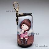 途尊（kingtrip）可爱韩版钥匙包女士大容量多功能汽车钥匙包卡通零钱包高尔夫匙包 A05_允手指的姑娘