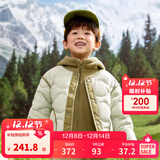 巴拉巴拉童装儿童羽绒服冬男童女童宝宝外套摇粒绒两件套时尚撞色 豆绿40044-208424107204 90cm