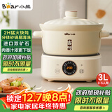 小熊（Bear）电砂锅 电炖锅 煲汤锅 炖汤锅 电炖盅 焖炖锅 养生煮粥锅3-4人用煲仔饭分体式电砂锅DSG-D30S1 3L