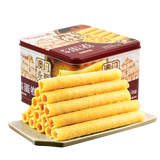 永辉澳门鸡蛋卷原味338g铁盒装年货送礼盒休闲零食下午茶饼干早餐特产